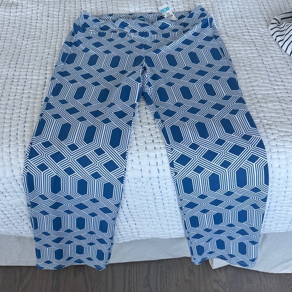 J. McLaughlin Navy and White Geometric Pants - Picture 2 of 4